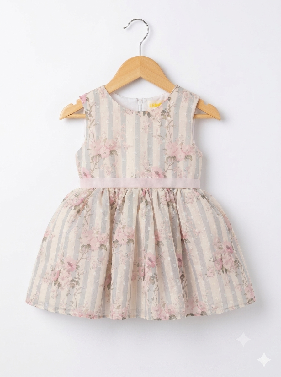 Pink Sakura Stripe Dress