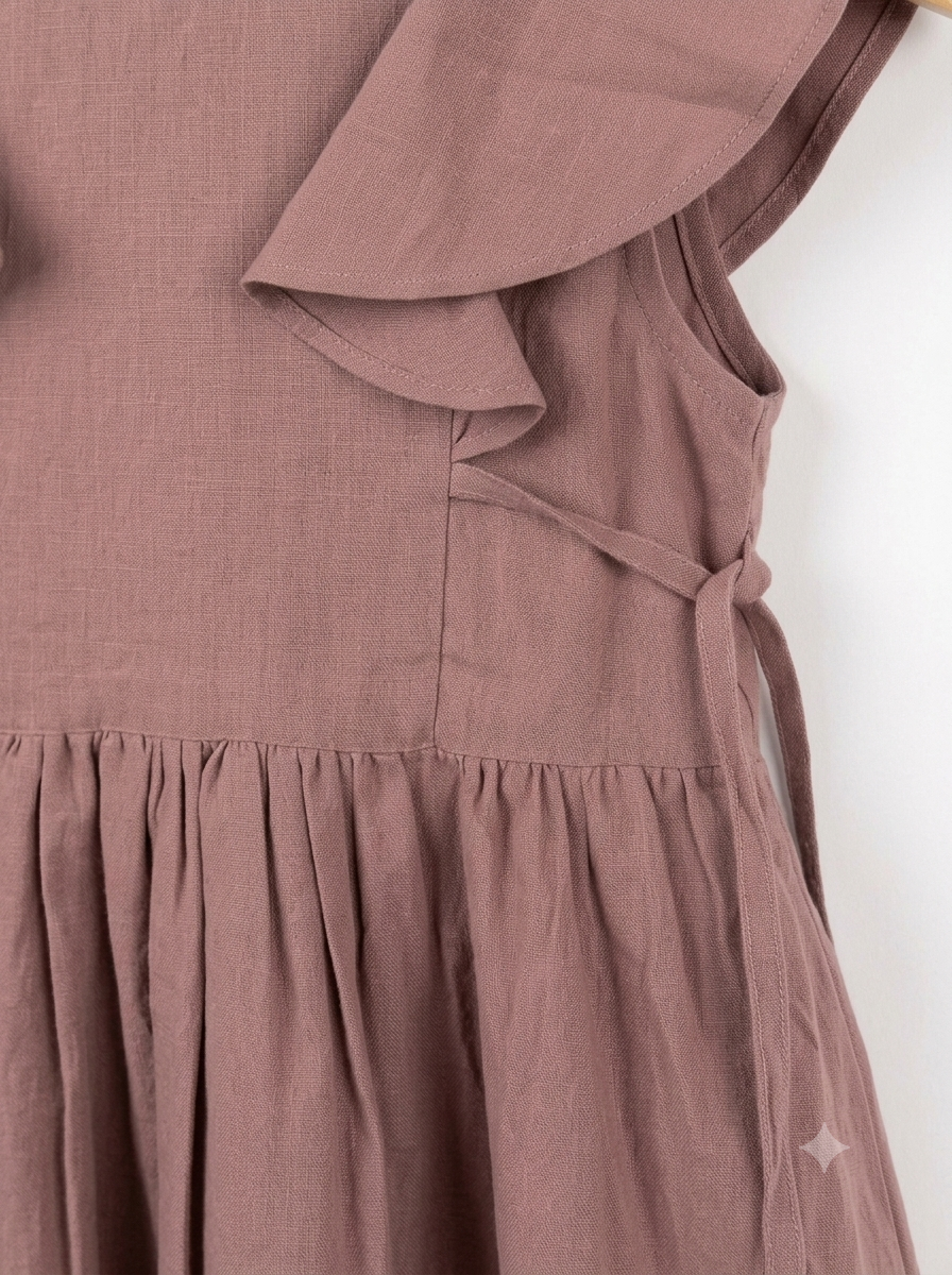 Dust Pink Chloe Flutter Dress