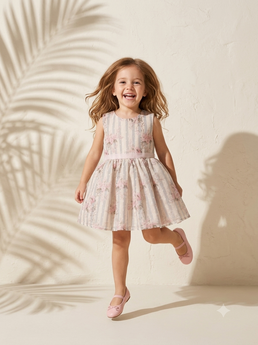 Pink Sakura Stripe Dress